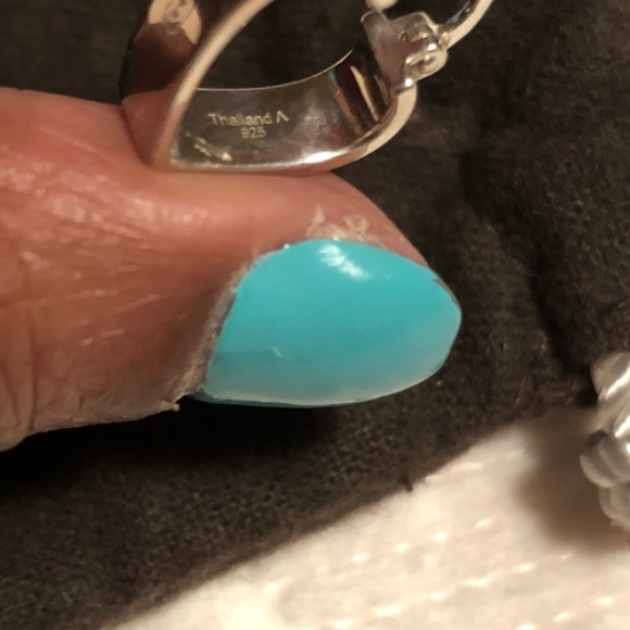 100% Authentic Sterling Silver COACH Earrings RARE - Picture 5 of 6